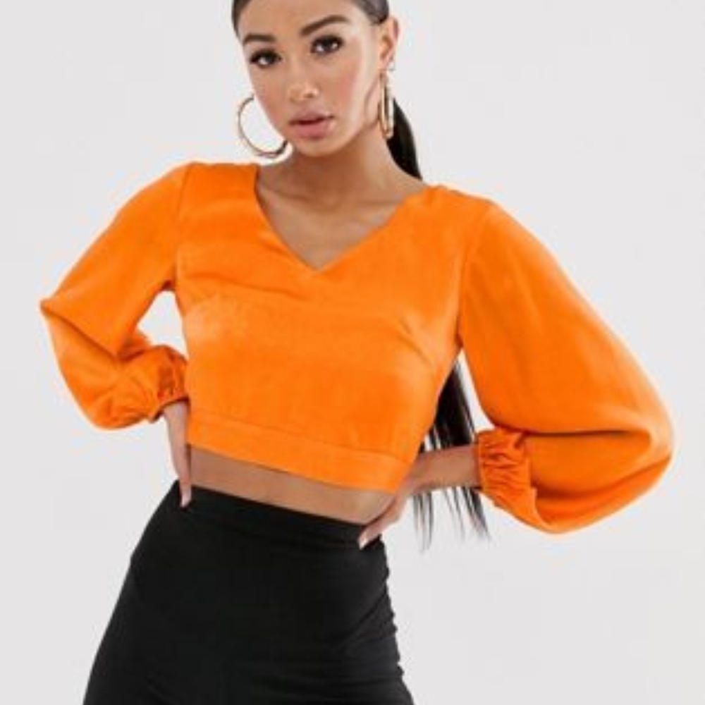 Koco &‎ K Orange Women's Crop Top